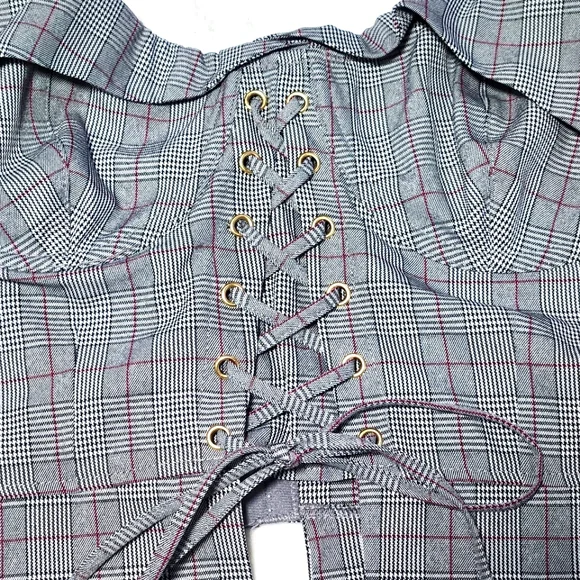 NWT Anthropologie Plaid Corset Top - Women's Size Large - Picture 5 of 9